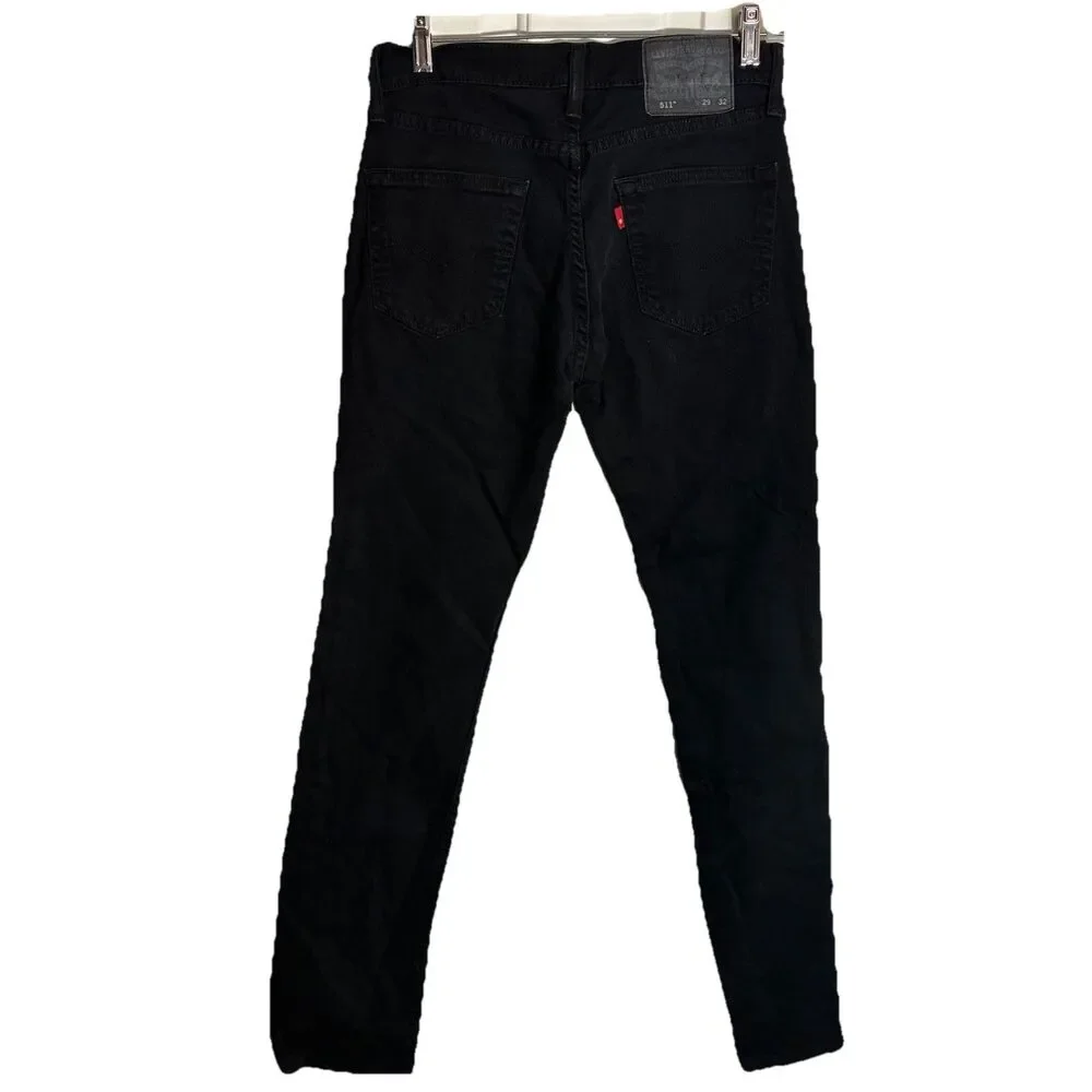 Levis Mens 511 Black Jeans 29x32 Slim Fit Modern Denim Levi's